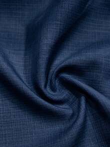 SHEIN Women Contrast Piping Tie Neck Blouse, Long Sleeve Elastic Cuff Loose Fit Shirt, Navy Blue Lightweight Casual Elegant Daily Office Ladies Top - Navy Blue - View 3