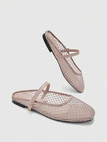 CUCCOO BIZCHIC French Style Flat Slide Sandals For Women, Summer Versatile New Bowknot Woven Closed Toe Mules Spring Shoes - full meter - View 3