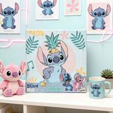 Disney 1 Stitch Digital Painting Zootopiaseries DIY Painting Set, Birthday Gift, Home Decoration, Party Gift - Blue Stitch head pineapple digital oil painting - View 11