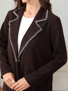 Yasmyna Women's Elegant Commute Arabic Abaya - Brown - View 1