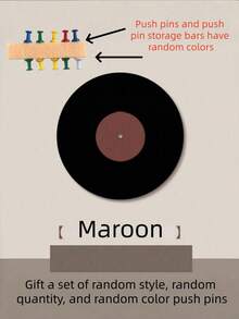Cirelle 1PC Vinyl Record Felt Board No Drill Wall Decor Retro Classical Photo Display Bar Cafe Atmosphere Background Wall Hanging Decorations - Multicolor - View 10