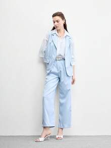 CUCCOO BIZCHIC 女款時尚女鞋 多功能百搭高跟涼鞋 婚禮優雅商務休閒 PU布面涼鞋 - 純白 - 查看 2
