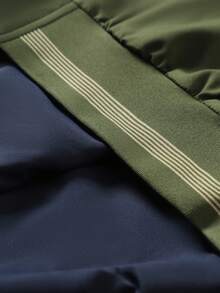 Manfinity Homme Chaqueta casual reversible de otoño para hombre - Verde militar - Ver 8