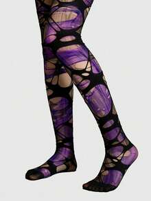 1 hole 1 black silk 1 purple silk