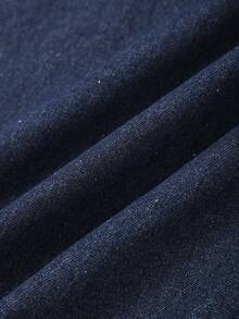 GlowEve CURVE CURVE Plus Size Vintage Dark Blue Denim Mini Dress With Waist Belt Sleeveless Tank Dress - Dark Wash - View 3