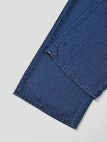 GlowEve Jumpsuit Denim Wanita Kasual Pinggang Tinggi Biru Elastis Nyaman dan Menawan untuk Pemakaian Sehari-hari - Biru - View 6