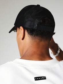 SUMWON Classic Trucker Cap With Mesh Back Panel And Snapback Closure Everyday Casual Hat - Black - View 2