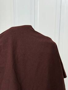 SHEIN EZwear 大尺碼夏季休閒純色T恤與短褲兩件套 - 鏽棕色 - 查看 6