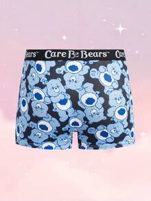 SHEIN X Care Bears 男士休閒四角內褲 - 黑色 - 查看 2