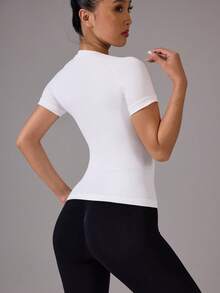 Velisys Velisys Women's Solid Color Casual Versatile Daily Travel Sports T-Shirt - Multicolor - View 2
