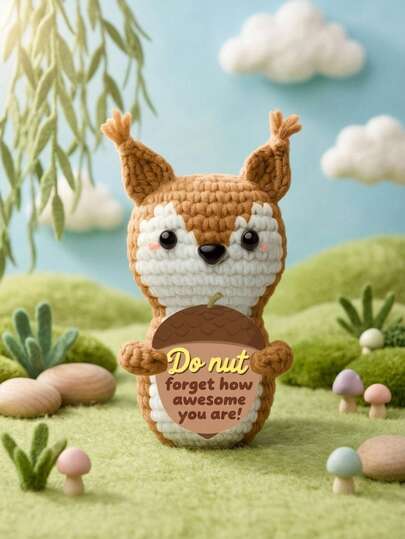 POKOJA LAND 1 Hand-Crocheted Table Decoration: Cute Taco-Shaped Ornament-Perfect As A Thank-You Gift For Boyfriends, Girlfriends, Or Family; Ideal For Expressing Appreciation, Showing Support, Creative Parties, Holidays, Children's Plush Toys, And Room Decor