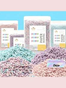 1000g Colorful Paper Pellets For Hamster Bedding, Absorbent And Odor-Absorbing, Moisture-Proof And Warm For Winter Use - View 2