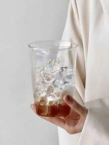 Haus Hana 1 Piece Simple & Premium Transparent Glass Cup, Creative Coffee, Milk, And Beverage Cup - Clear - View 5