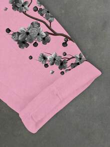 Manfinity EMRG Men's Casual Floral Print Sweatpants - Pink - View 7