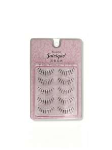 5 Pairs Japanese Manga Style False Eyelashes, Spiky Anime Lashes With Clear Thin Band, Naturally Curved Tips For Cute Dolly Eye Look, Eyelash Set For Beginners, Daily Makeup & Cosplay Anime Looks - View 9