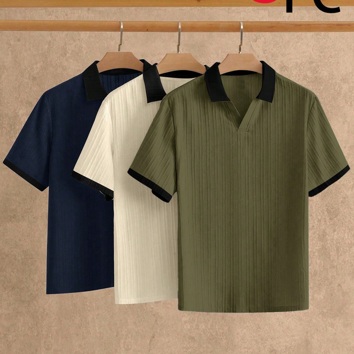 3pcs Pack Summer Men's Minimalist Ice Silk Feel Short Sleeve Polo Shirts