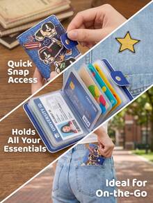 Joivida 1PC Mini Card Organizer, Lovely Credential Pouch With Multiple Slots Big Storage, Smooth PU Leather, Hand Drawn Animal Cartoon Print, Anti Demagnet Feature, Well-Liked Daily Essential, Ideal For Travel Study Work, Nice Festival Present - Multicolor - View 12