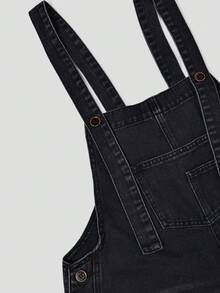 GlowEve CURVE American Street Style Plus Size Gray Washed Distressed Denim Overalls Loose Lazy Wide Leg Jumpsuit Autumn - Grey - View 4