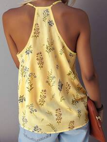 SHEIN LUNE 大尺碼夏季花卉印花休閒日常細肩帶背心上衣 - 彩色 - 查看 2