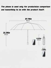 1pc/16 Ribs Super Large Windproof Automatic Umbrella, Portable And Waterproof Folding Business Umbrella, Suitable For Rainy Or Sunny Days - Ideal For Outdoor Activities And Daily Use. - Dusty Blue - View 4