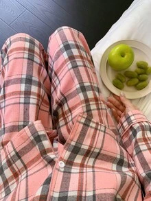 Teen Girl Casual Plaid Long Sleeve Shirt & Pants Set - Multicolor - View 7