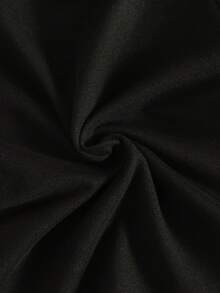 SHEIN 新生女嬰粉黑時尚套裝 短袖上衣附3D蝴蝶結 可愛套裝 0-9個月嬰兒適用 - 黑色 - 查看 9