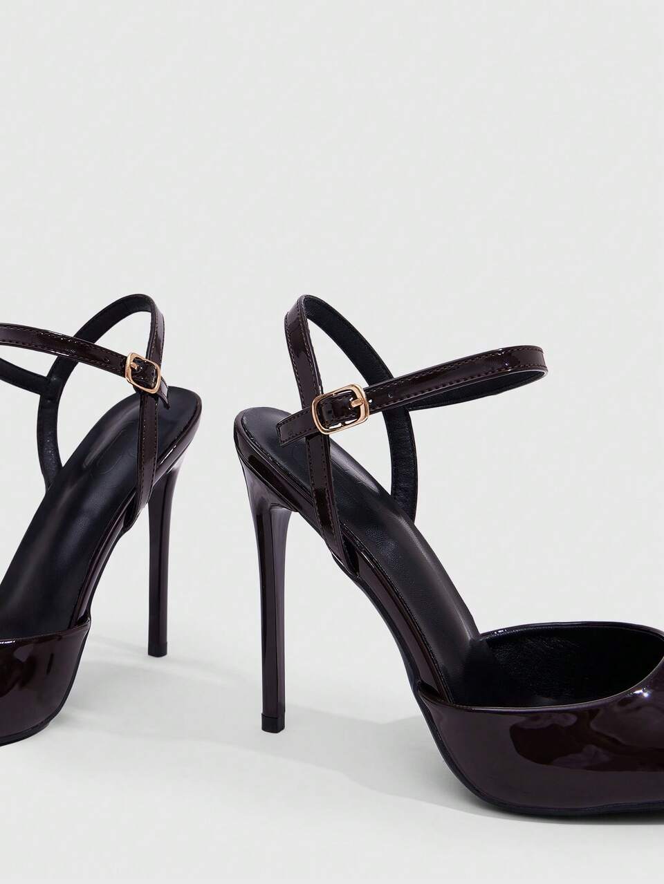 CUCCOO SZL Women Shoes Women's Pointed Stiletto Brown Ankle Strap Women's High Heel Shoes Fashion Sexy Dinner Party Slingback Shoes Women's Shoes Fall Shoes