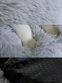 1pc Round Solid Color Plush Pet Bed Soft Cozy Washable Non Slip Deep Sleep Cushion For Small Medium Large Cats Dogs All Seasons Indoor Home Decor Pet Supplies Gift - Dark Grey - View 6