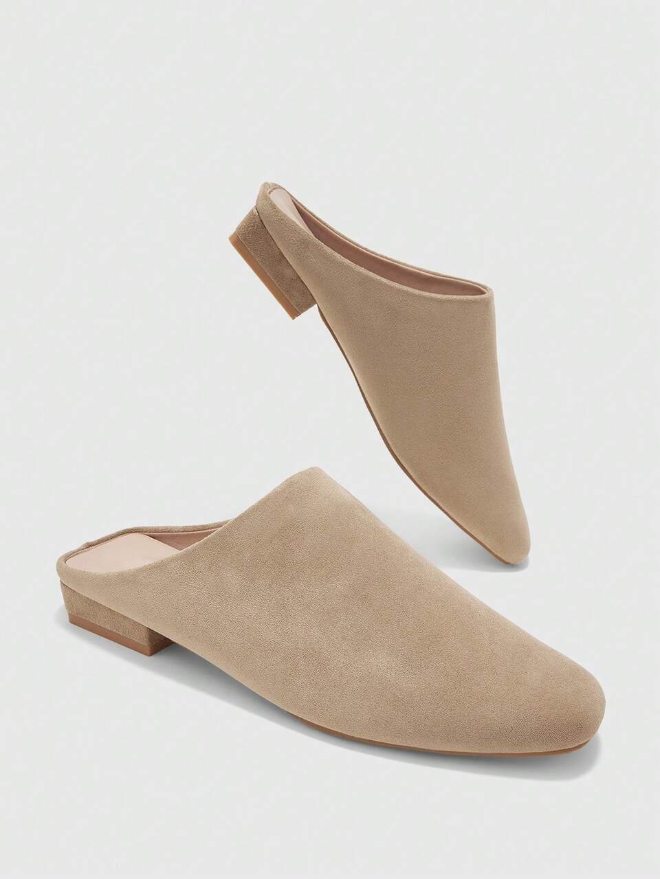 CUCCOO BIZCHIC Women's Almond Toe Classic Mule Shoes, Spring/Summer