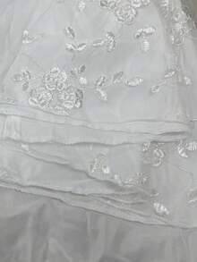 Selianne 优雅提花蕾丝连衣裙 - 白色 - 查看 8