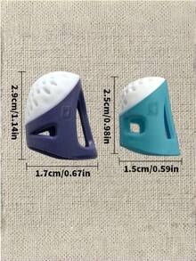 1/2/4PCS Silicone Anti Slip Grip Soft Comfortable Flexible Durable Ergonomic Reusable Washable Needle Protection Thimble Covers Finger Protectors For Cross Stitch Embroidery Sewing DIY Hand Stitching Quilting Craft Sewing Tools - multicolor - View 7