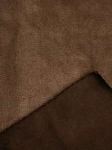 SHEIN Suede-Effect Jumpsuit Suitable For Spring/Summer And Autumn/Winterperfect For Seaside Vacations, Leisure, And Rustic-Bohemian Style. - Brown - View 4