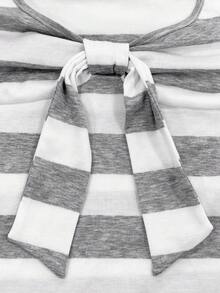 Sundraya American Retro Striped Short Sleeve Slim Fit Women's T-Shirt - Multicolor - View 5