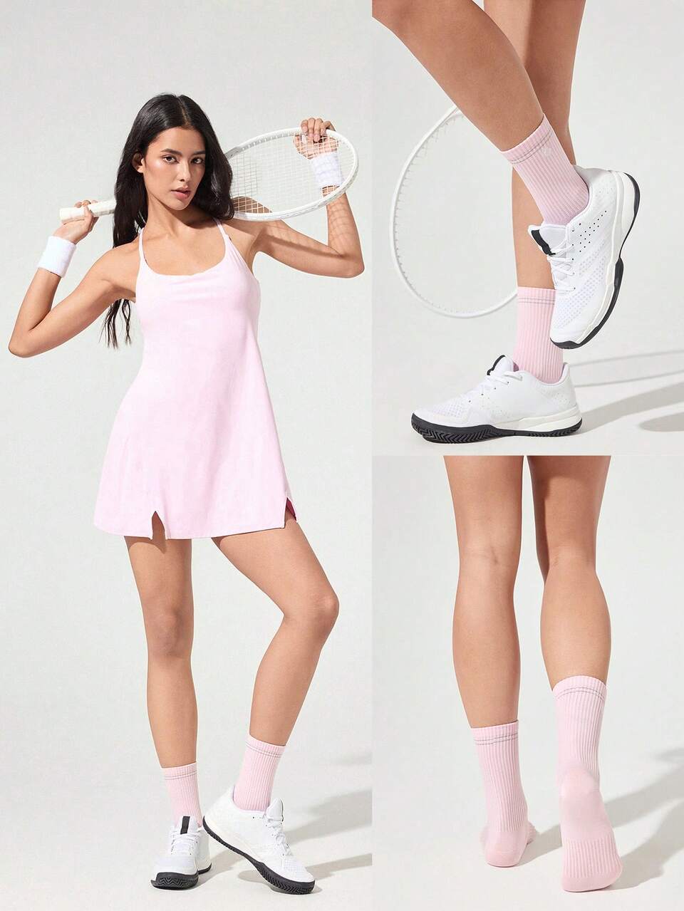 3 Pairs Soft Comfort Training Workout Running Ventilated Mesh Seamless Toe Construction Arch Support Crew Socks