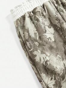 Tween Girl Knit Light Gray Loose Casual Versatile Drawstring Pocket Wide Leg Sweatpants - Multicolor - View 4