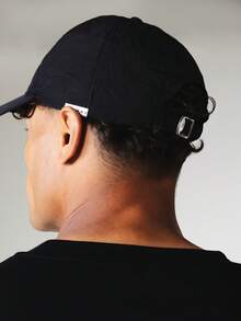 SUMWON Perforated Baseball Cap With Structured Brim And Metal Buckle Closure Adjustable Fit Everyday Casual Wear - Black - View 2