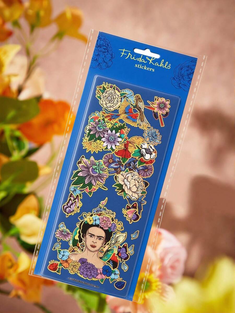 Frida Kahlo X SHEIN 3入透明材質手帳貼紙 邊緣雷射印刷 裝飾筆記本、手帳本、杯子等 禮品 - Frida - 查看 1