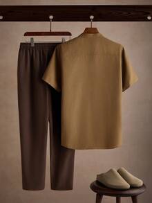 Core Aspect Men's Casual Commute Shirt And Pants Set - Multicolor - View 2
