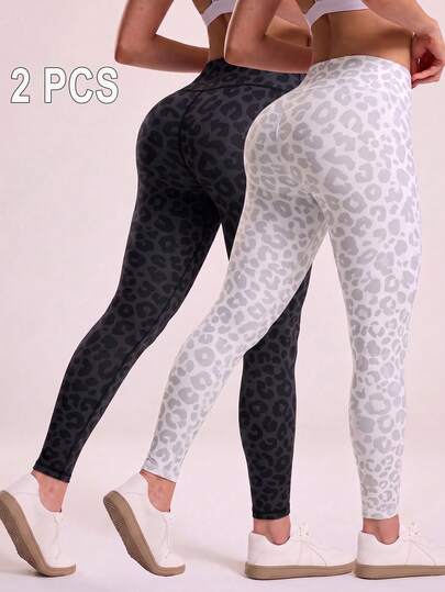 SHEIN Velisys 2PCS Women Sports Leggings