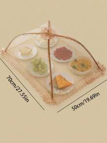 Zazumi 1 Piece Foldable Food Cover Umbrella, Dustproof, Anti-Pollution, Fly & Mosquito Repellent - Multicolor - View 8