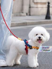 Dog Leash Saddle Vest Style Small And Medium-Sized Dog Corgi Bichon Chest Harness Dog Walking Leash - Multicolor - View 1