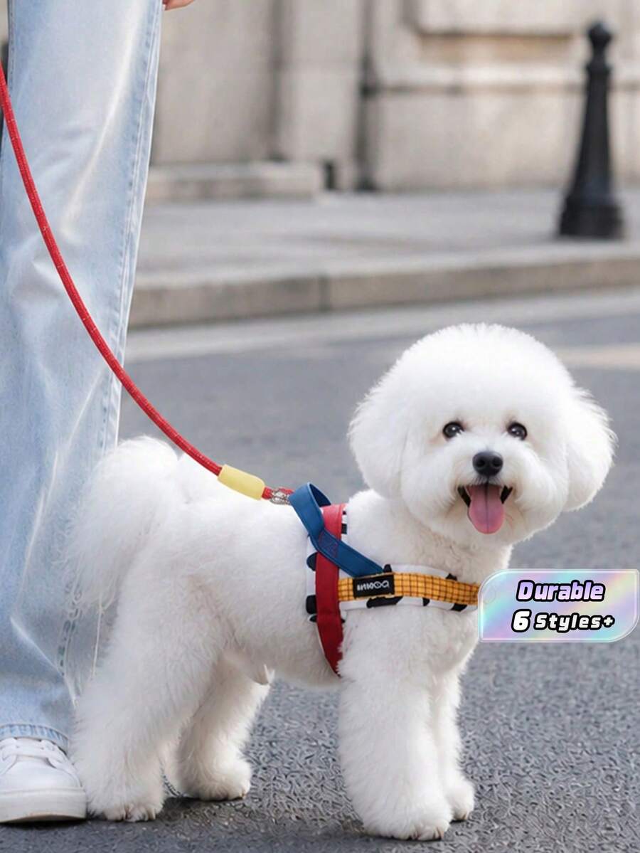 Dog Leash Saddle Vest Style Small And Medium-Sized Dog Corgi Bichon Chest Harness Dog Walking Leash - Multicolor - View 1