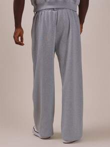 Musero Relaxed Fit Pocket Detail Joggers Front Fly With Buttons Waistabdn With Belt Loops Straight Leg Fit Spring Summer Essentials - Grey - View 4