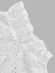 Fairmaia 德式傳統女款百褶鏤空刺繡休閒Dirndl上衣，白色夏季款，適合慕尼黑啤酒節派對與婚禮賓客穿著 - 白色 - 查看 6