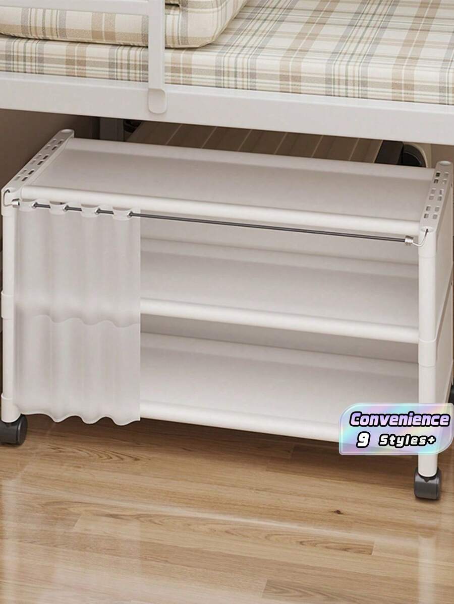 Simple Shoe Rack For Home, Space-Saving Storage Narrow Shoe Cabinet, Multi-Functional Dust-Proof Shoe Cabinet With Wheels, Multi-Layer Dormitory Shoe Cabinet - Multicolor - View 1