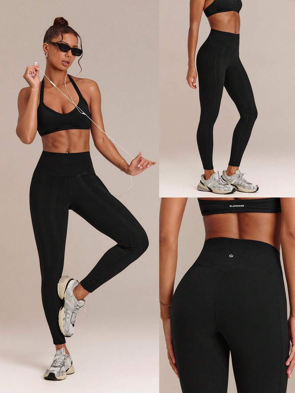 28" FeatherFit™-Sculpt Power Peak Resistance Leggings With Insta-Cinch Tummy Control & Side Pockets Medium Impact Training Workout Gym Active