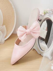 CUCCOO HITCHD Women Chic Side Buckle Sexy Pointed Toe Hollow Back High Heels Valentine Day Spring Shoes For Christmas Kitten Heels Fall Shoes - Pink - View 7