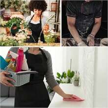 1件大尺碼主廚圍裙,中性專業圍裙,適用於烹飪、工作、烘焙 - 彩色 - 查看 6