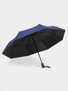 1pc/16 Ribs Super Large Windproof Automatic Umbrella, Portable And Waterproof Folding Business Umbrella, Suitable For Rainy Or Sunny Days - Ideal For Outdoor Activities And Daily Use. - Dusty Blue - View 5
