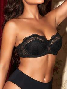 Divavoom Women's Underwire Strapless Bra, 1pc - Black - View 3